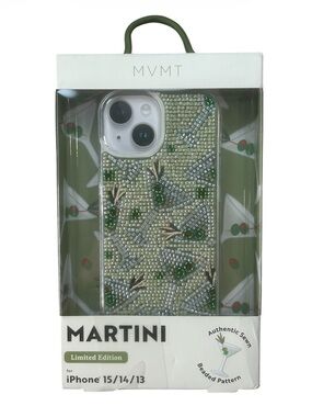 MVMT Green Martini Beaded Phone Case iPhone 15/14/13
